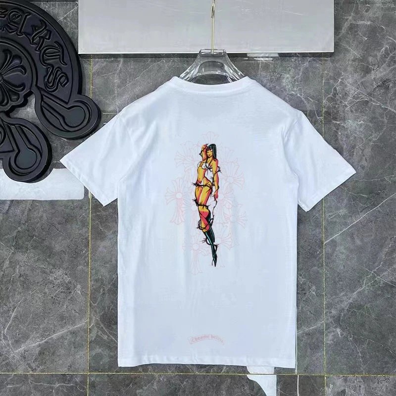 Chrome Hearts Pink Logo Black T-Shirt - 8