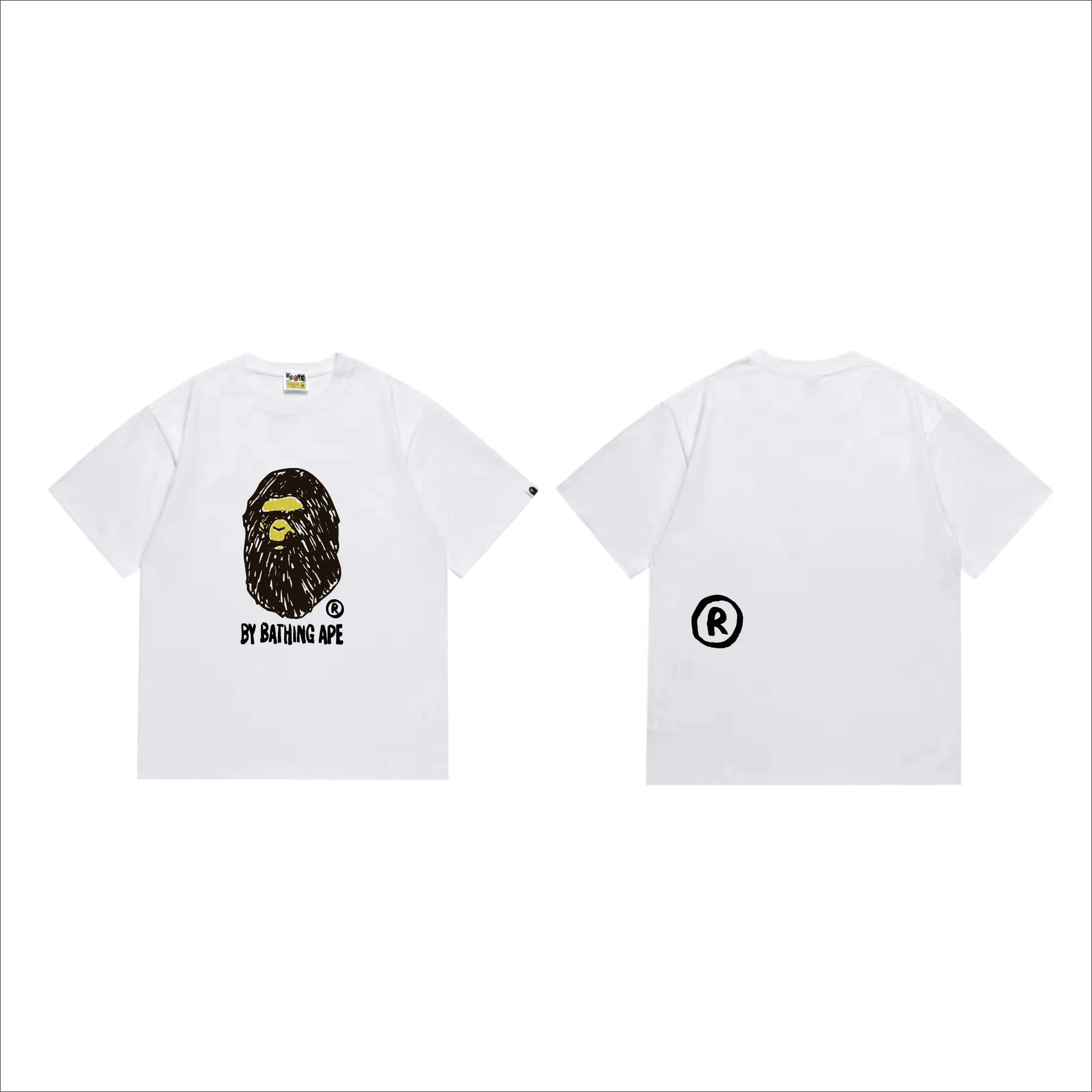 A Bathing Ape x Heron Preston Logo Graphic Blue T-Shirt - 7