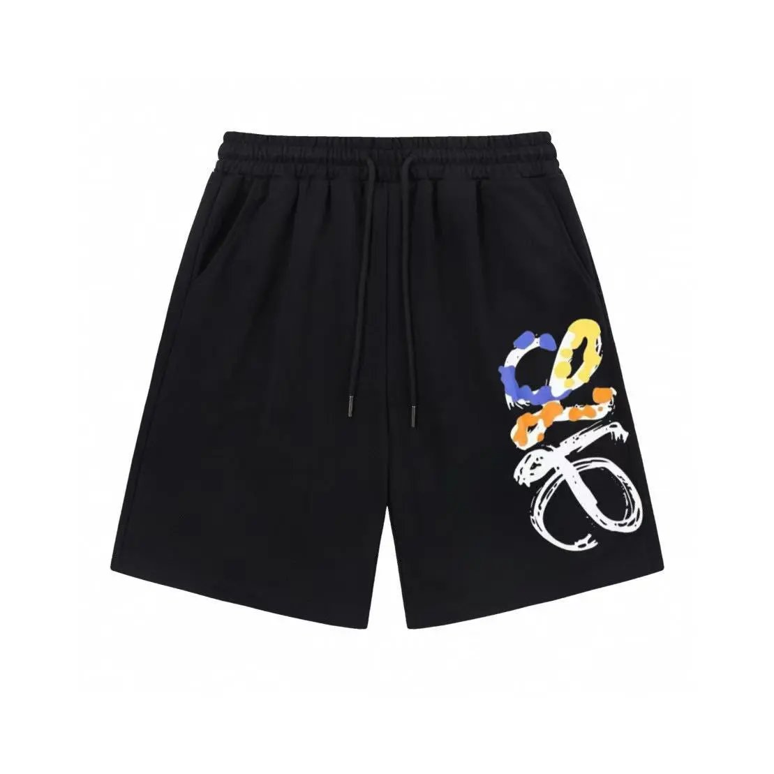 Loewe Anagram Brushstroke Print Shorts Black