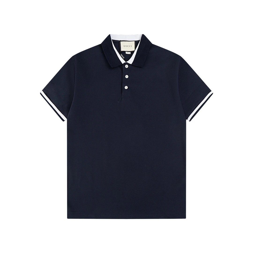 Gucci Tipped Collar Clean Polo Navy