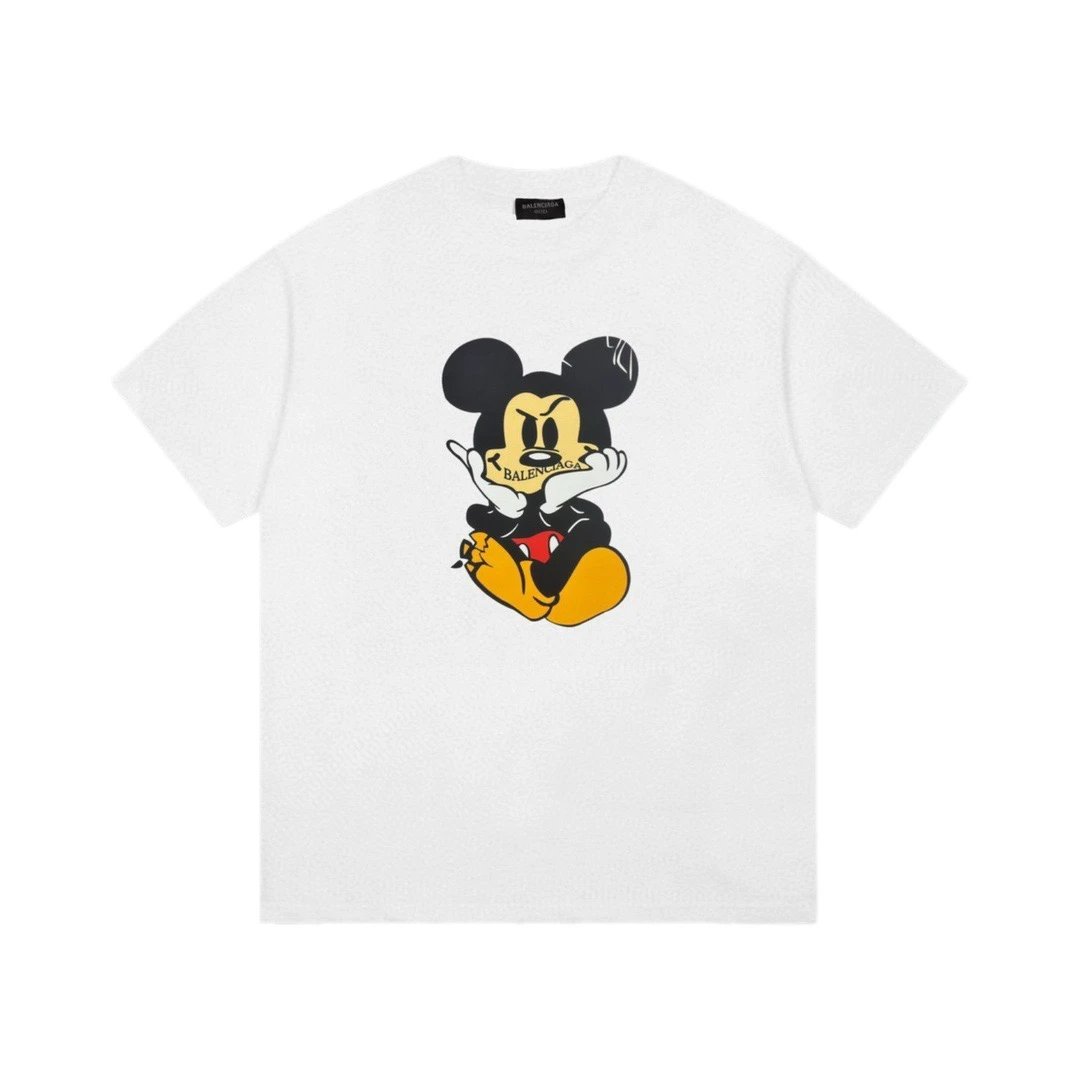 Balenciaga Mickey Mouse Scooter Graphic T-Shirt Black - 11