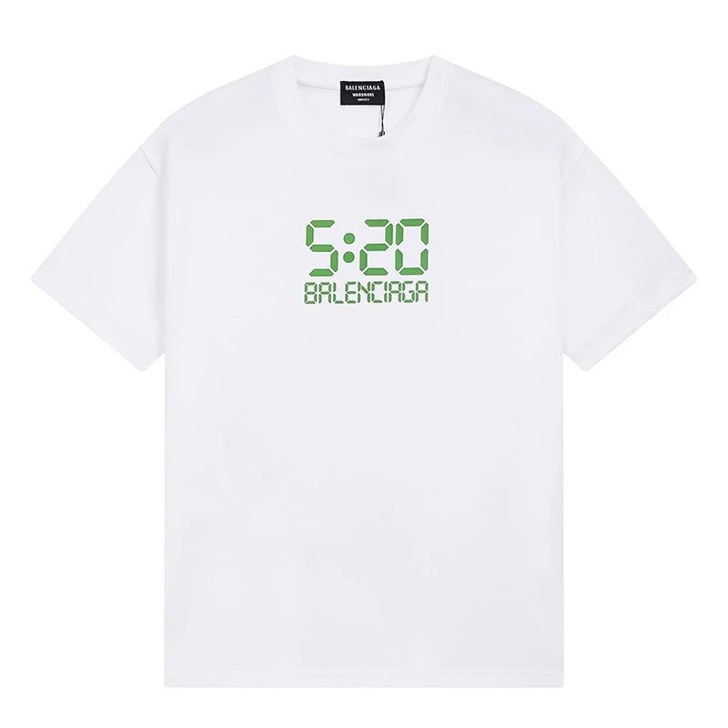 Balenciaga '5:20' Digital Clock Tee White