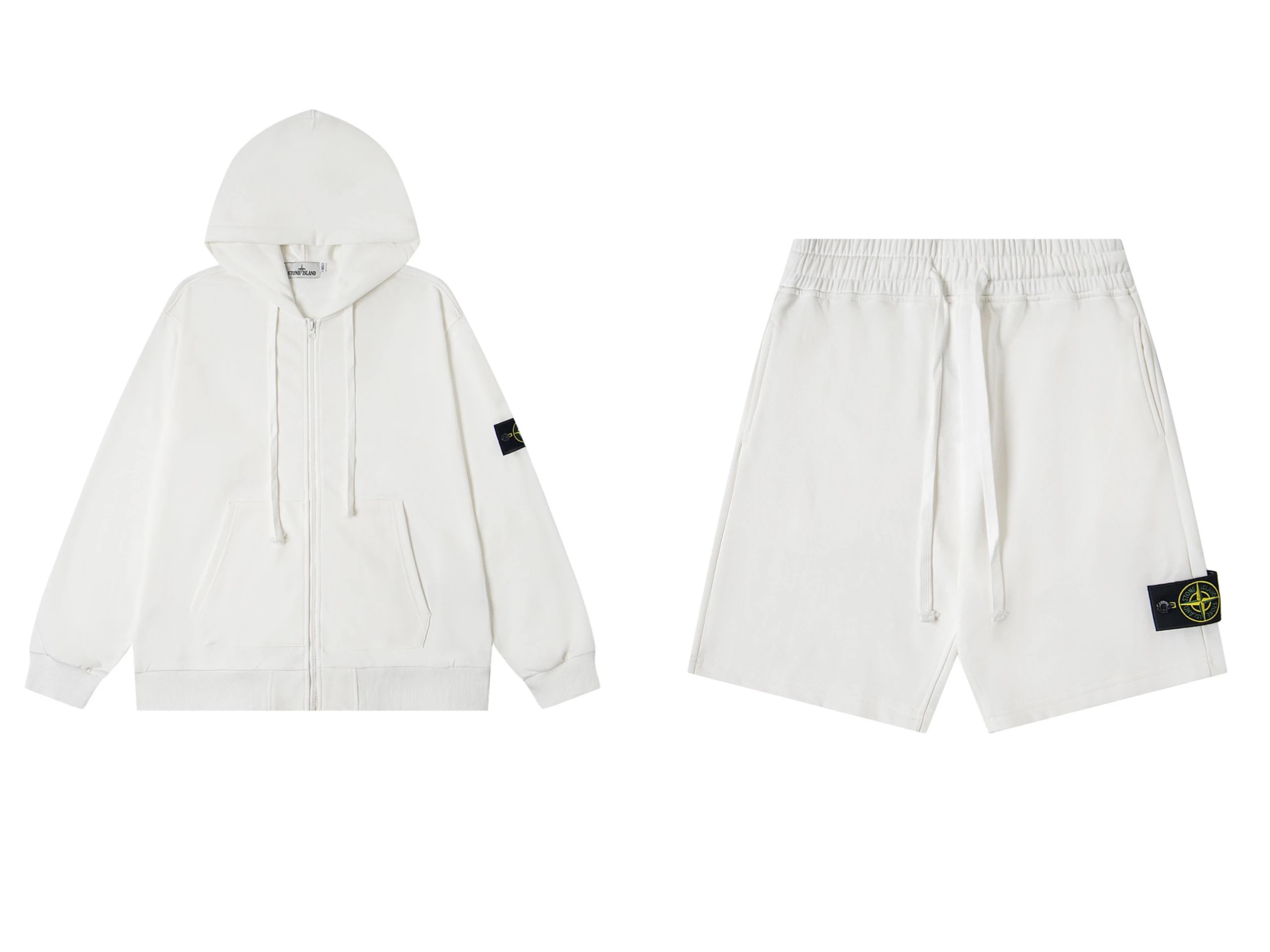 Stone Island Crewneck Sweatshirt and Jogger Pants Gray Set - 12