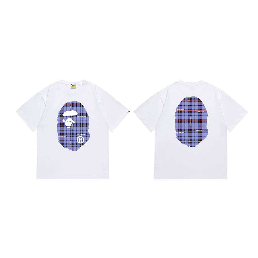 A Bathing Ape x Heron Preston Logo Graphic Blue T-Shirt - 6