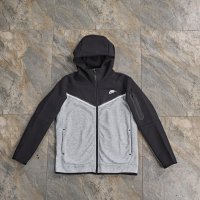 Black and light gray (full-sleeve) top