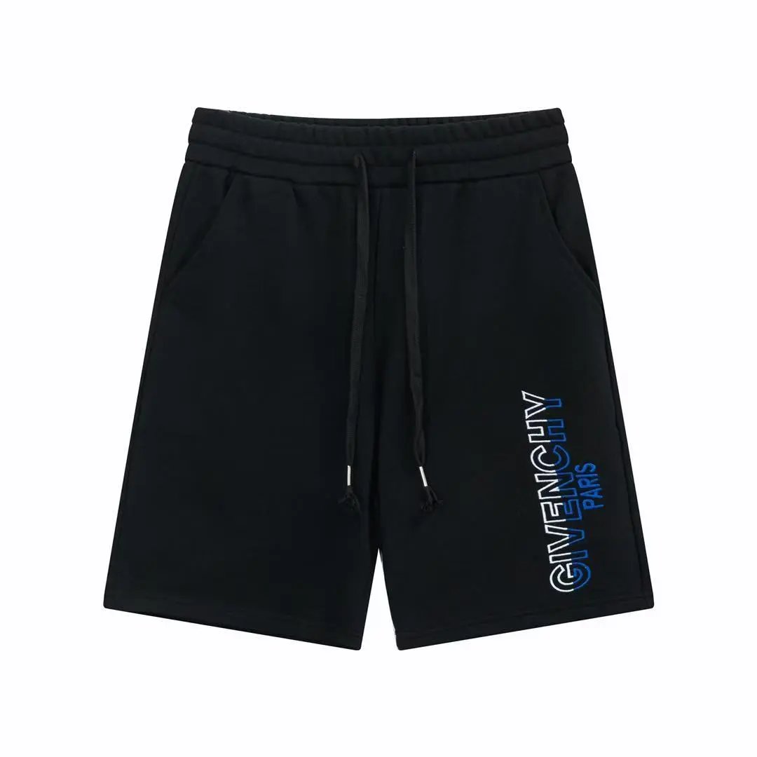 Givenchy Paris Vertical Logo Shorts Black Blue White