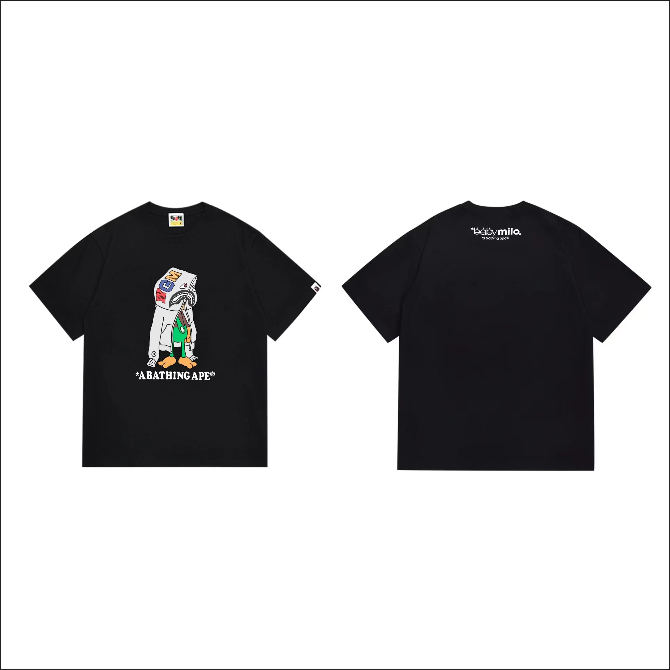 BAPE Baby Milo Shark Costume Graphic Tee Black