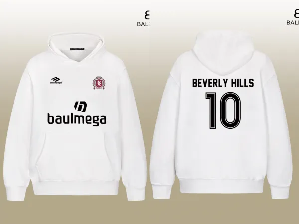 Balenciaga x Baumeiga Beverly Hills 10 Hoodie White - 1