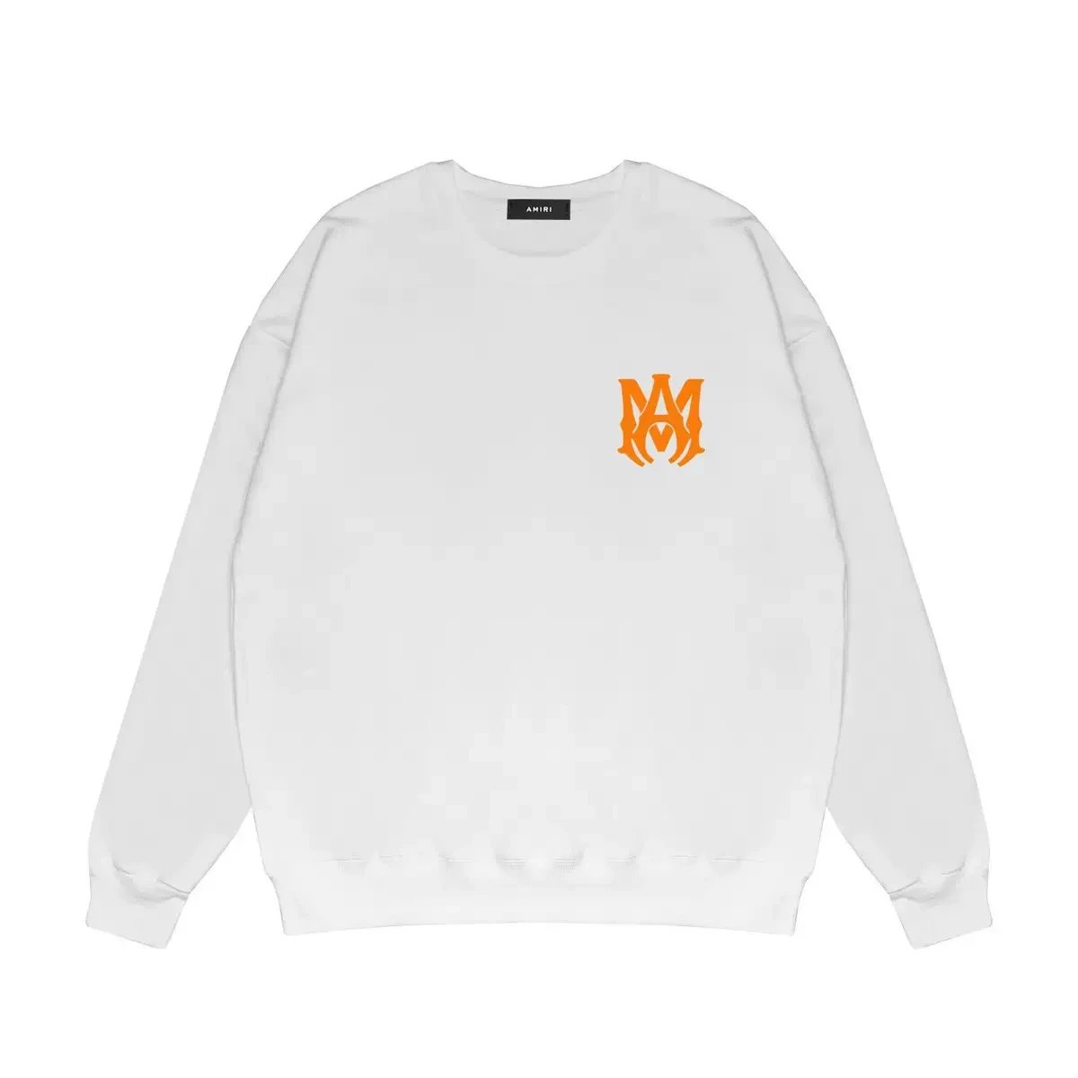 Amiri Logo Embroidered White Hoodie - 1