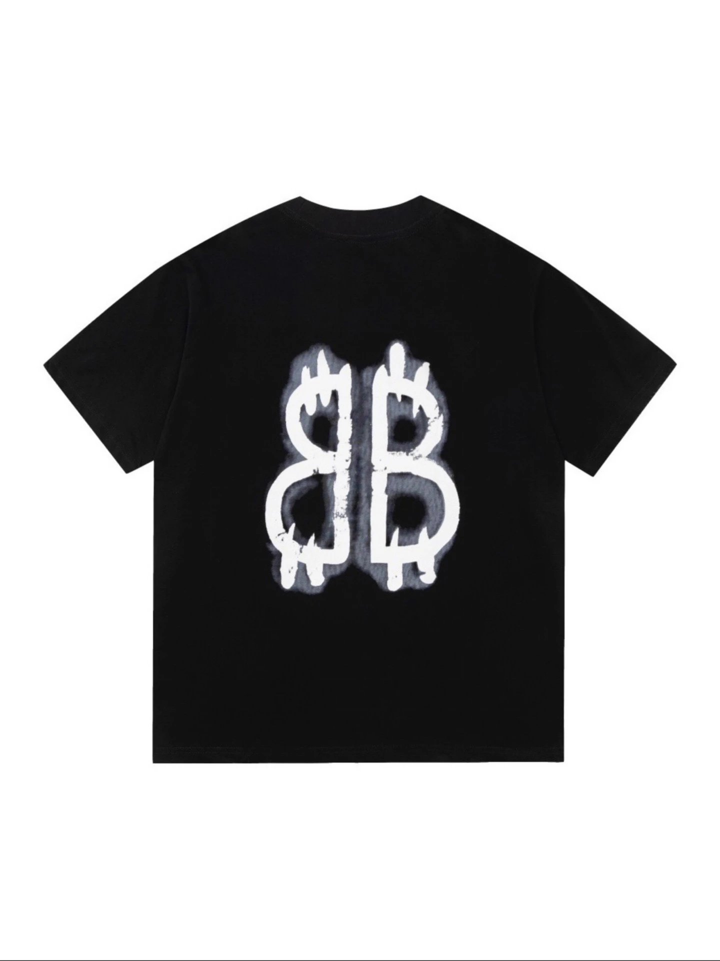 Balenciaga Logo Print Black T-Shirt - 5