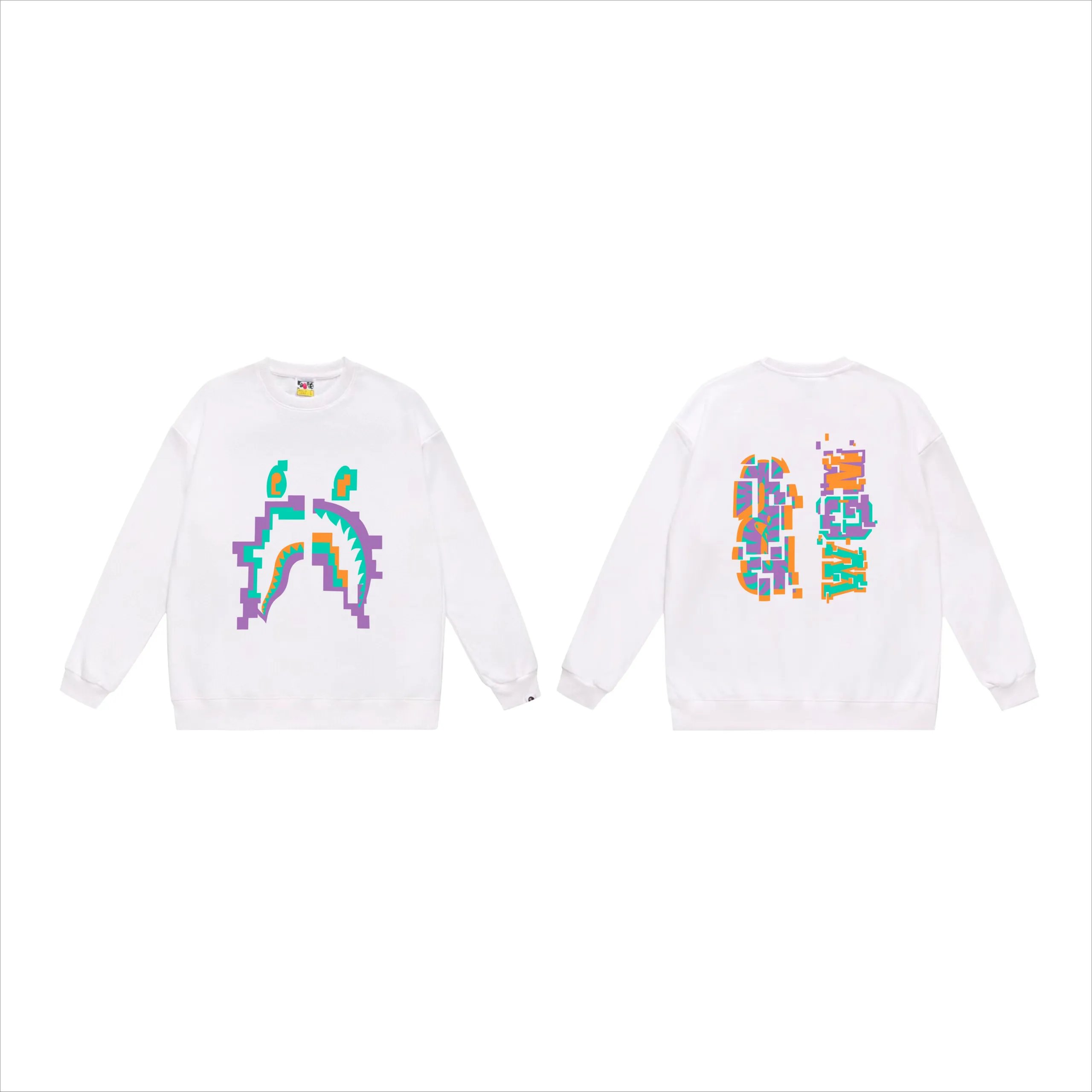 A Bathing Ape Script Logo Crewneck Sweatshirt Gray Hoodie - 11