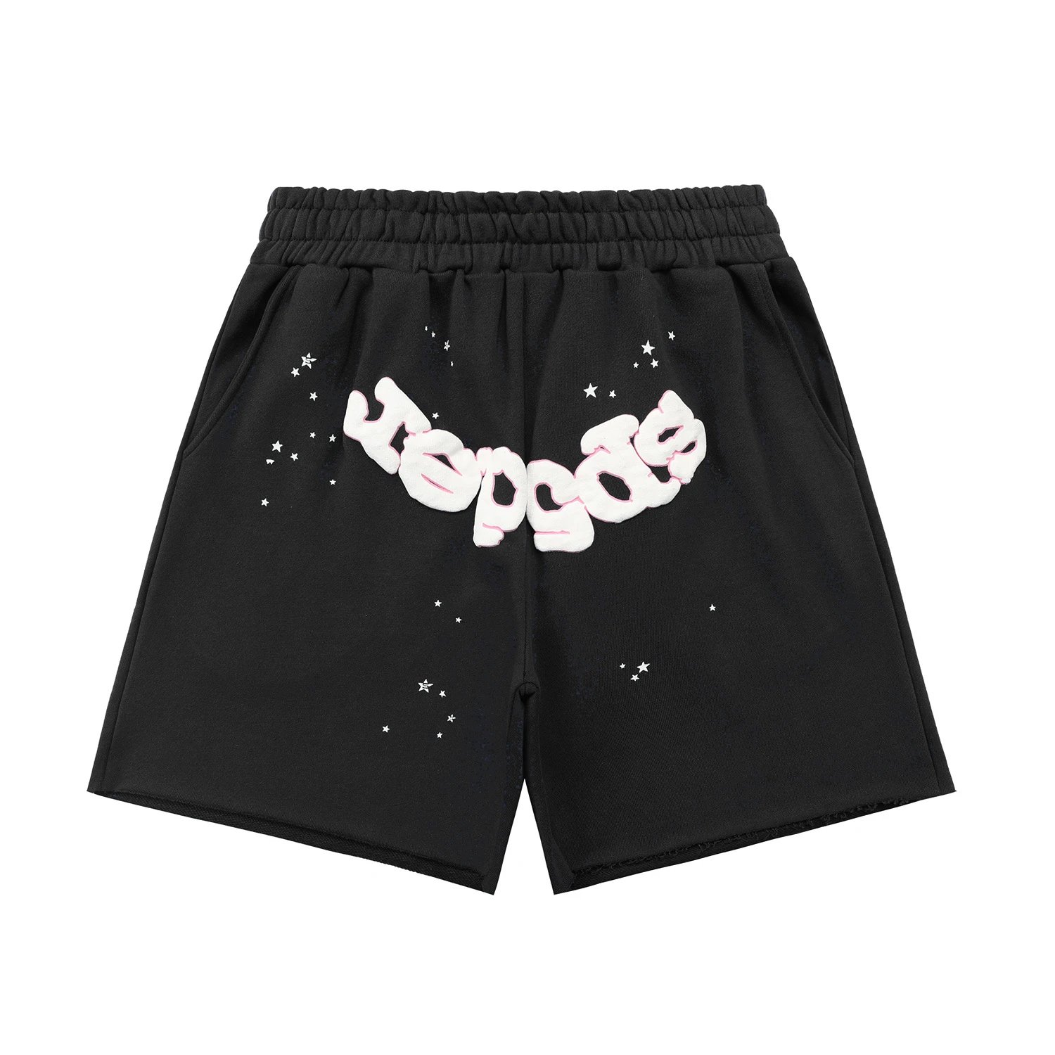 Sp5der Star Web Logo Shorts Black Pink White