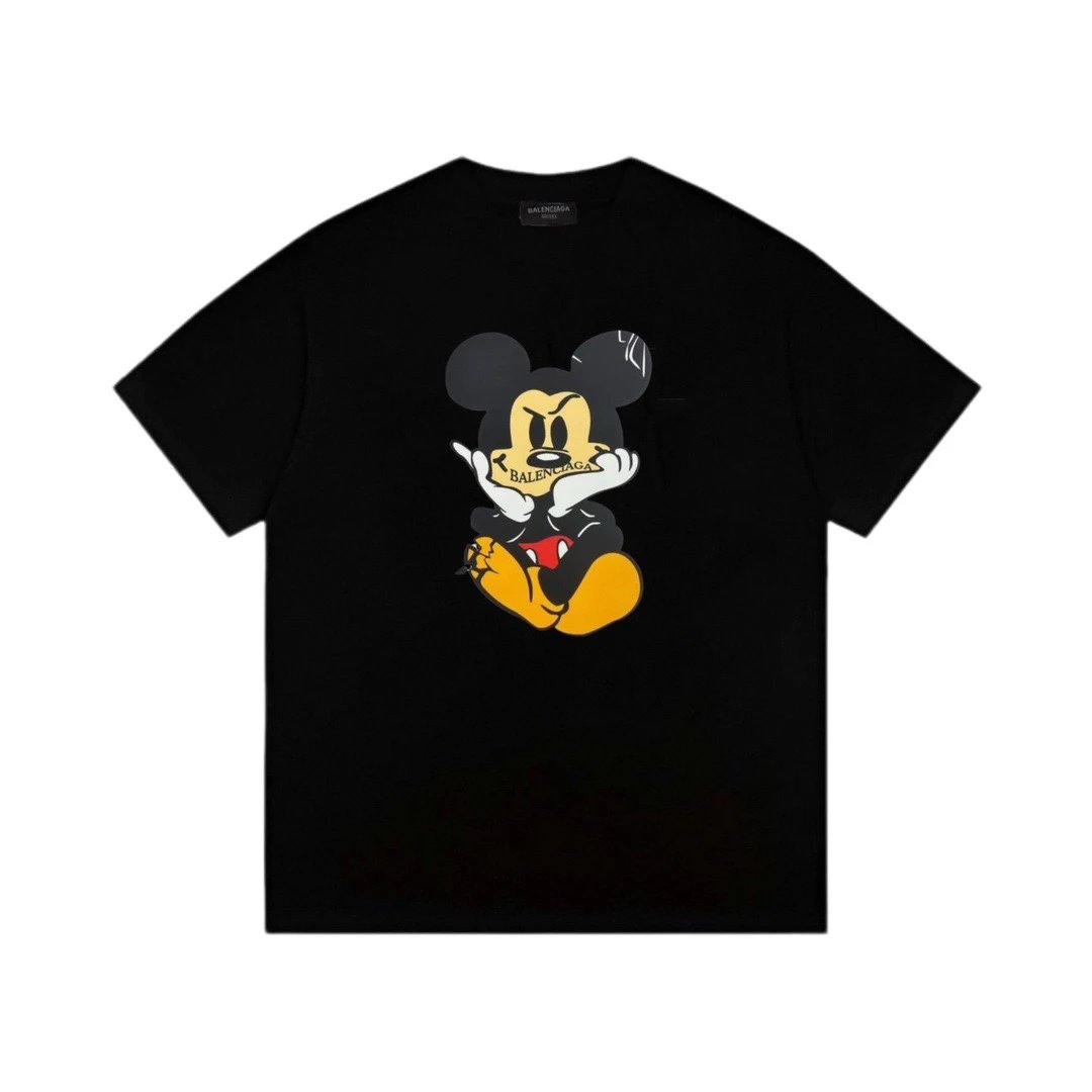 Balenciaga Mickey Mouse Scooter Graphic T-Shirt Black - 12