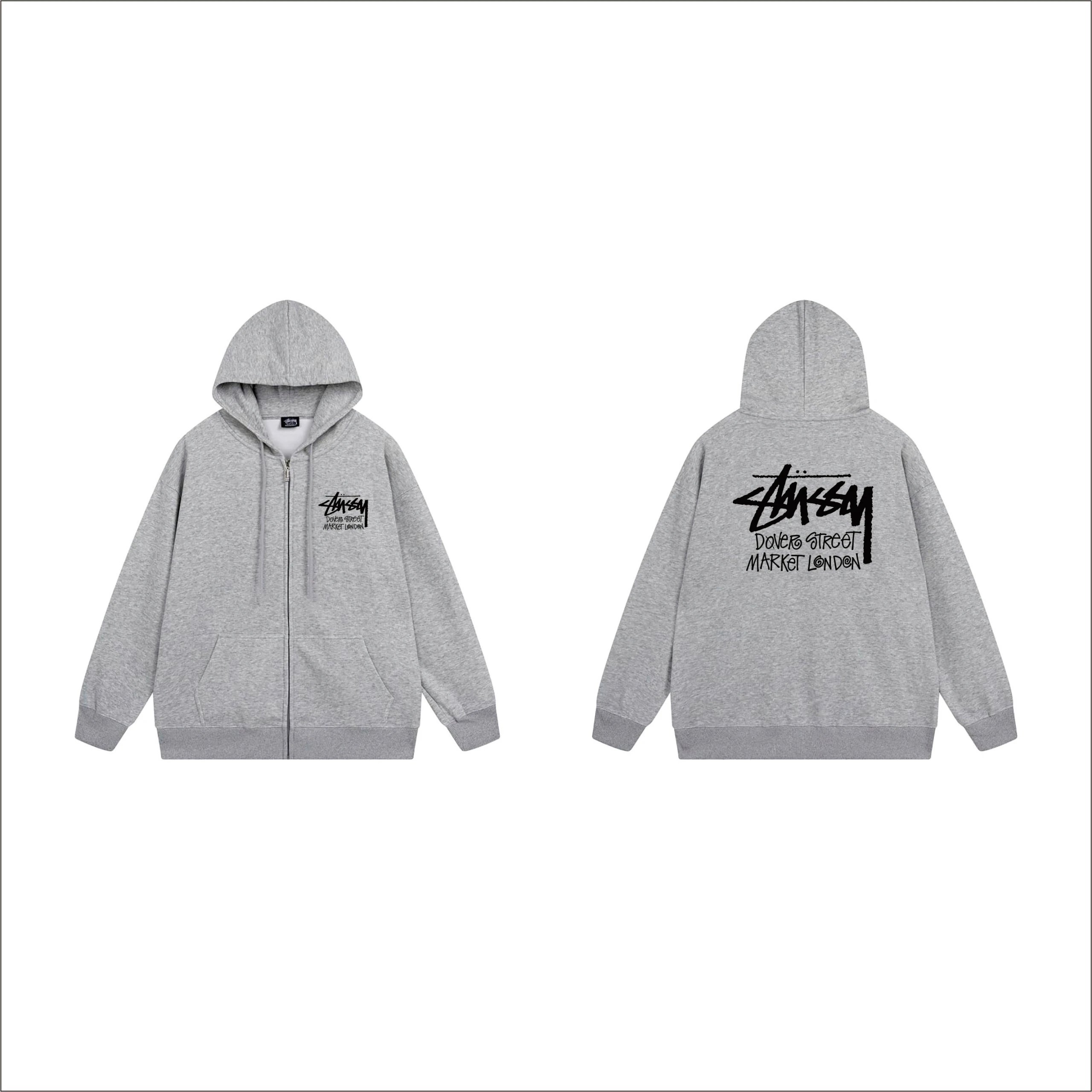 Stussy x A Bathing Ape Crown Ape Zip-Up Hoodie Navy - 7