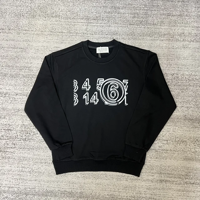 Maison Margiela Hoodies & Sweatshirts Crewneck sweatshirt with numeric graphic print product detail image 6