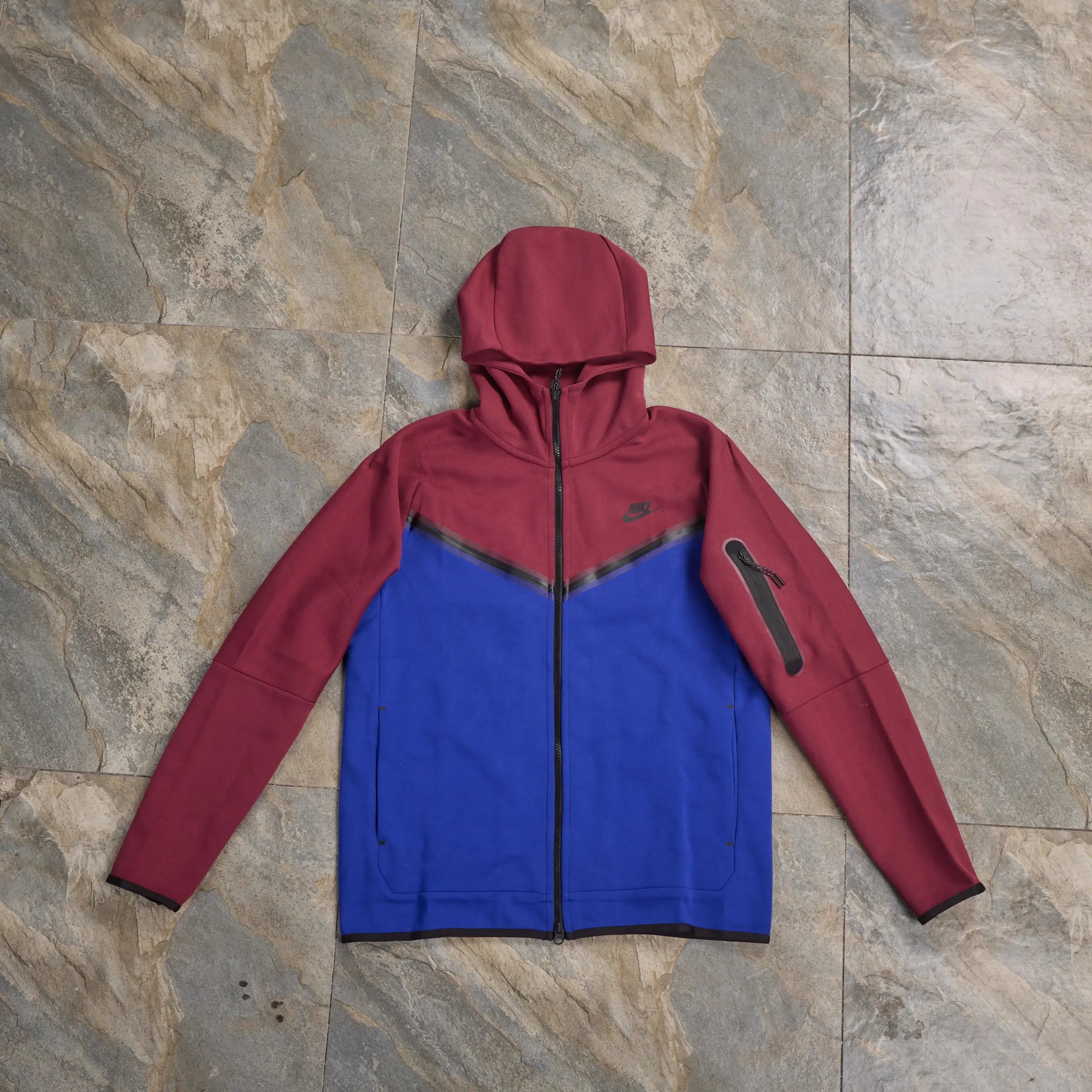 宝蓝拼紫色上衣