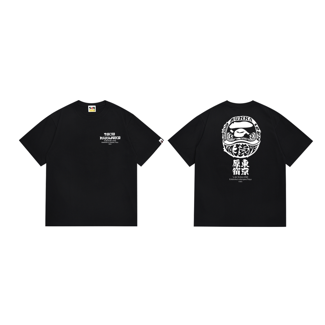 BAPE Tokyo Harajuku Daruma Tee Black