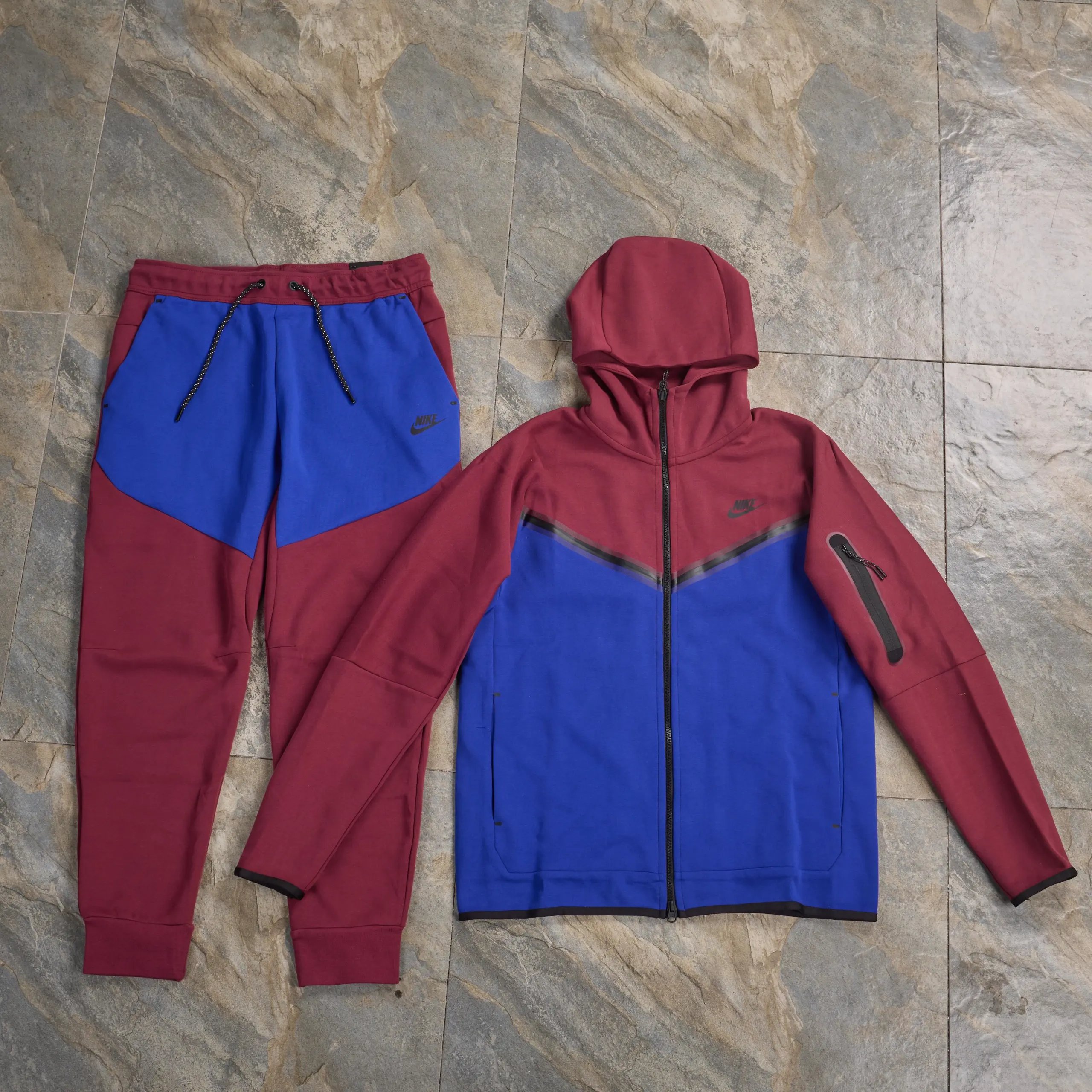 宝蓝拼紫色套装