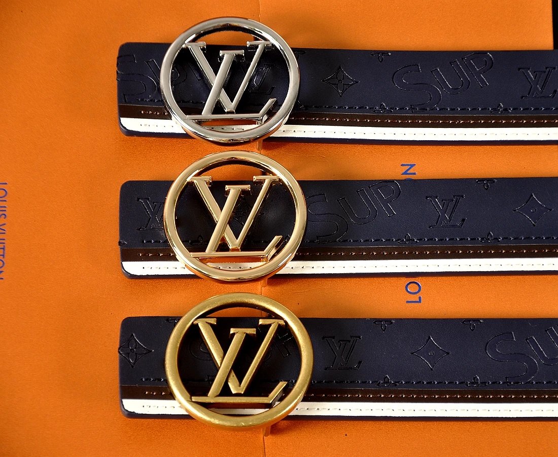 Louis Vuitton x Supreme Monogram Stripe Belt Black - 8