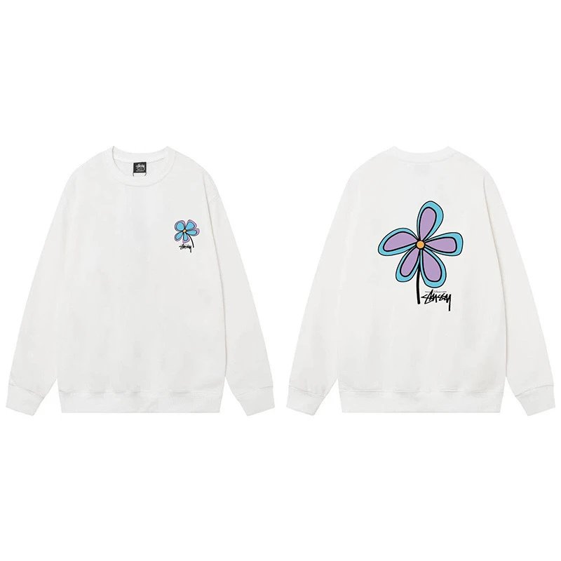 Stussy Flower Crewneck Sweatshirt White