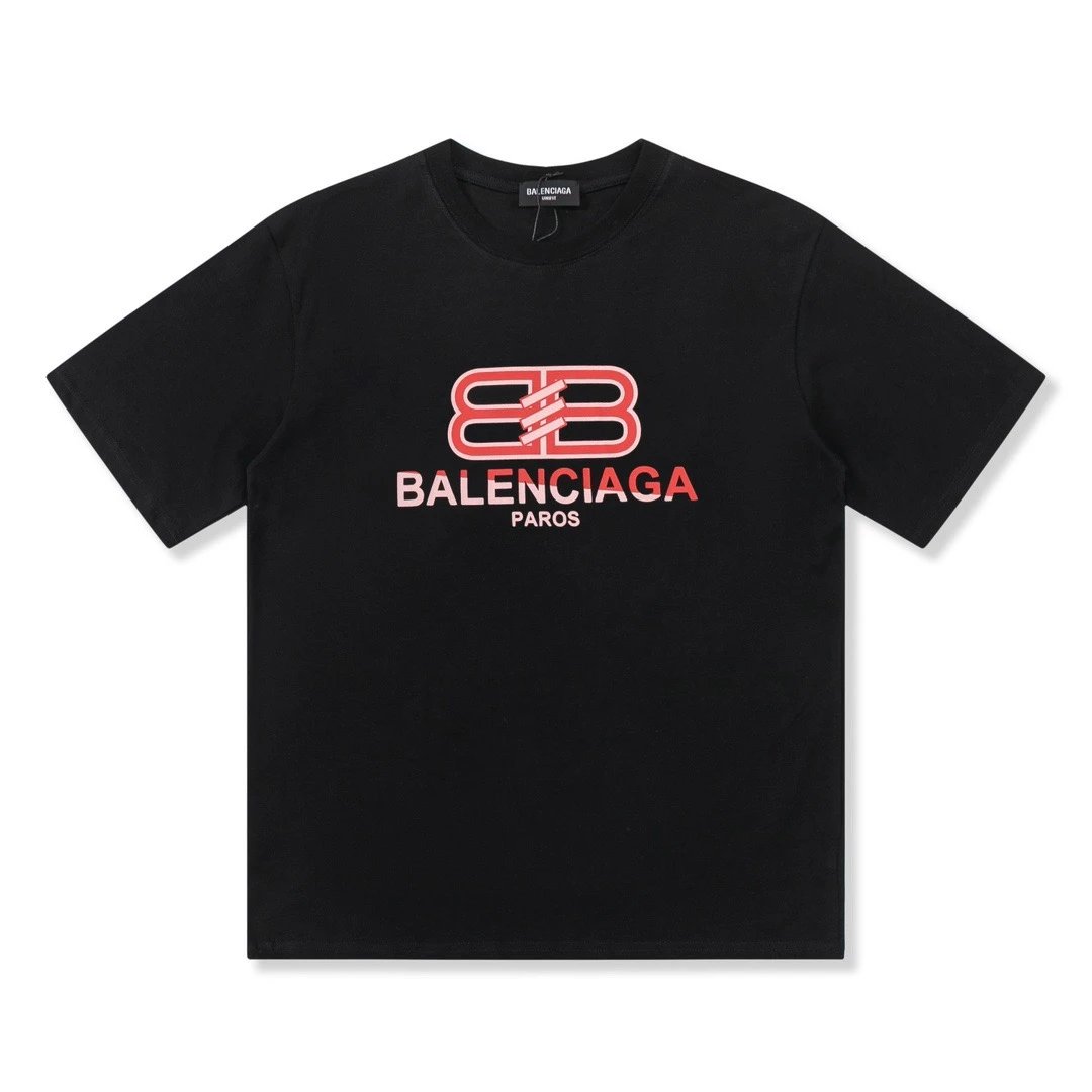 Balenciaga BB Paris Logo Tee Black