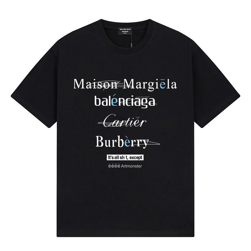 Balenciaga Multi-Brand Crossed Out Logo Tee Black