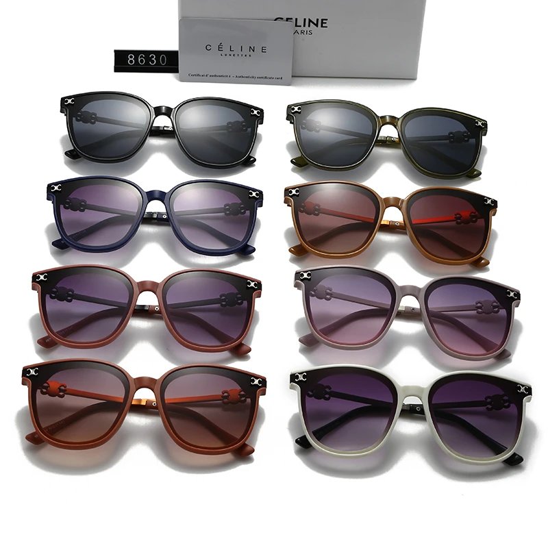 Celine Round Frame Black Sunglasses - 7