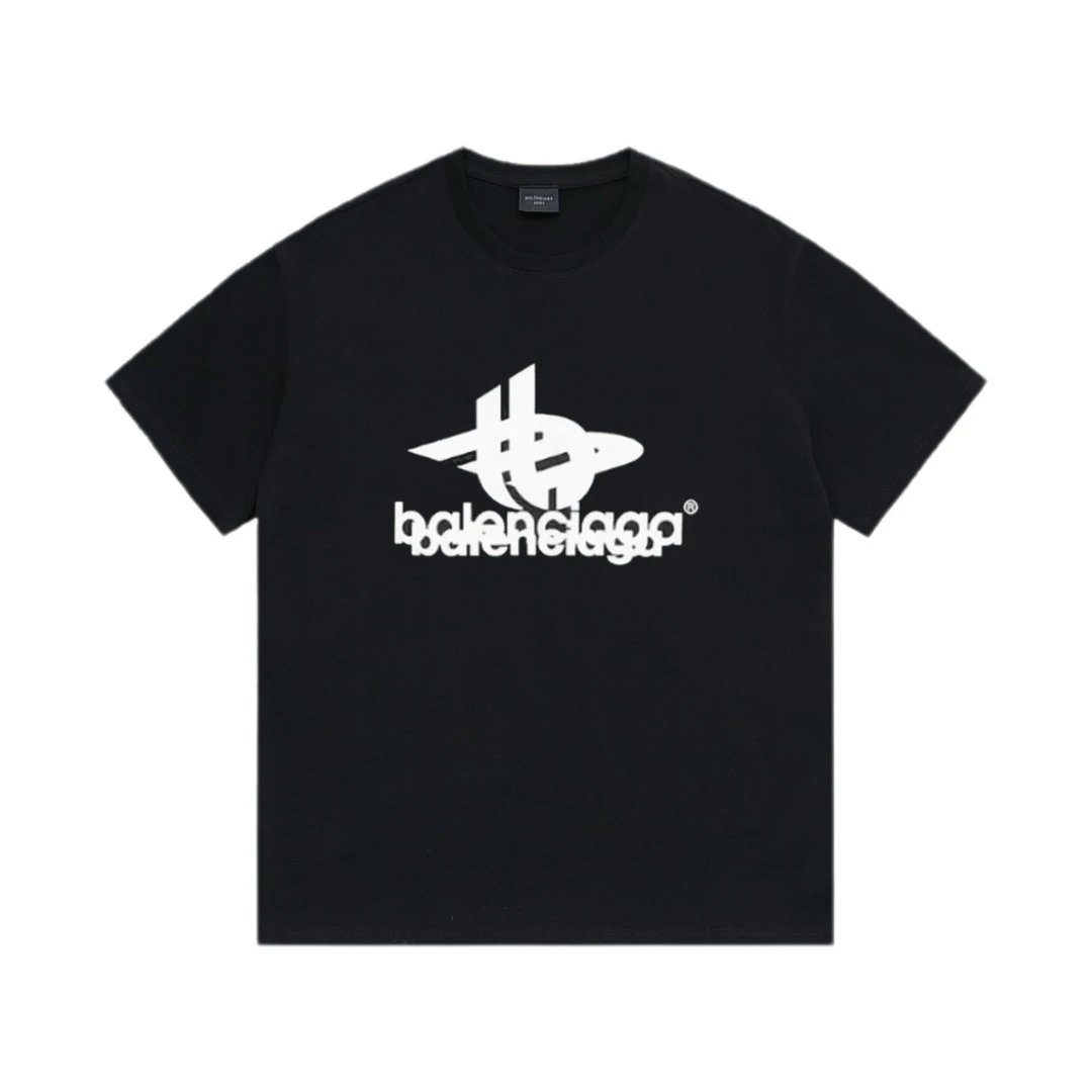 Balenciaga Double Logo Layered Tee Black