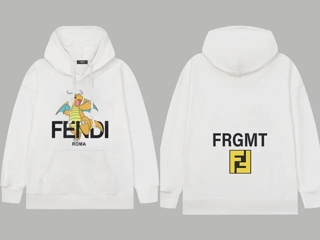 Fendi Hoodies & Sweatshirts Logo Print Pullover Hoodie product detail image 7