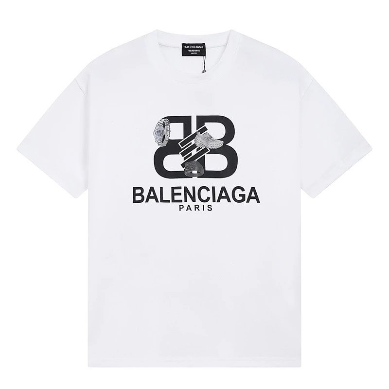 Balenciaga BB Paris Accessories Graphic Tee White