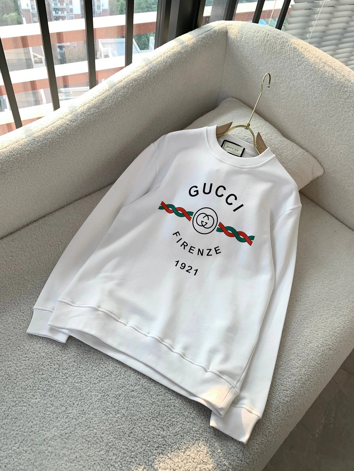Gucci Lightning Logo White Hoodie - 10