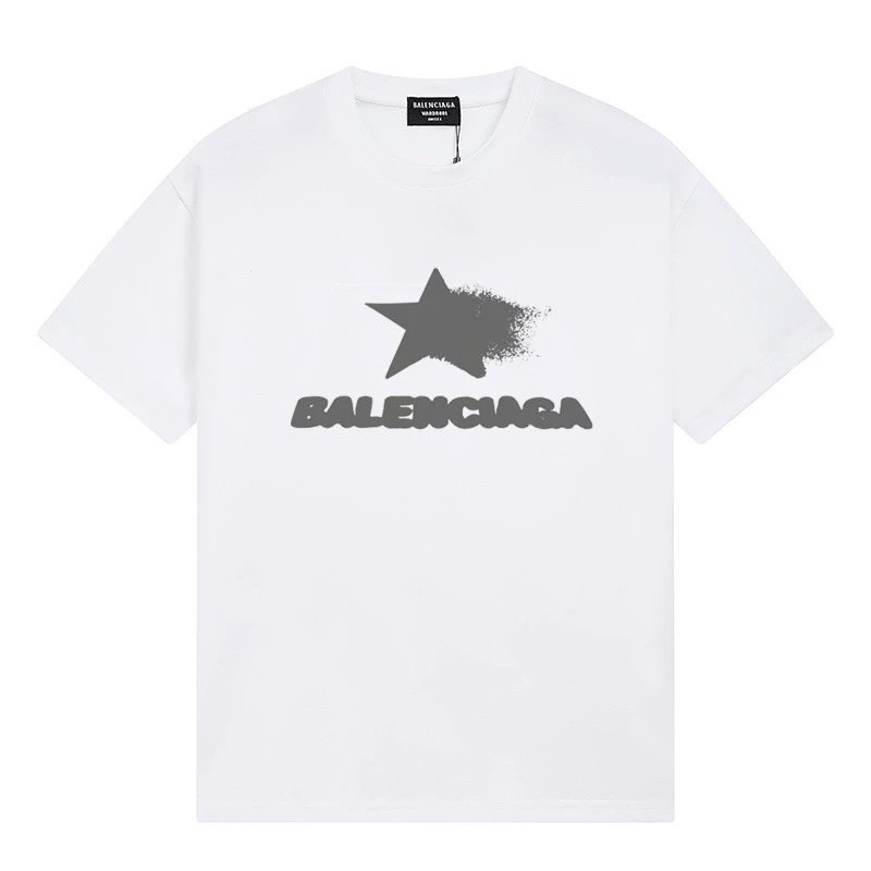 Balenciaga Shooting Star Graphic Tee White