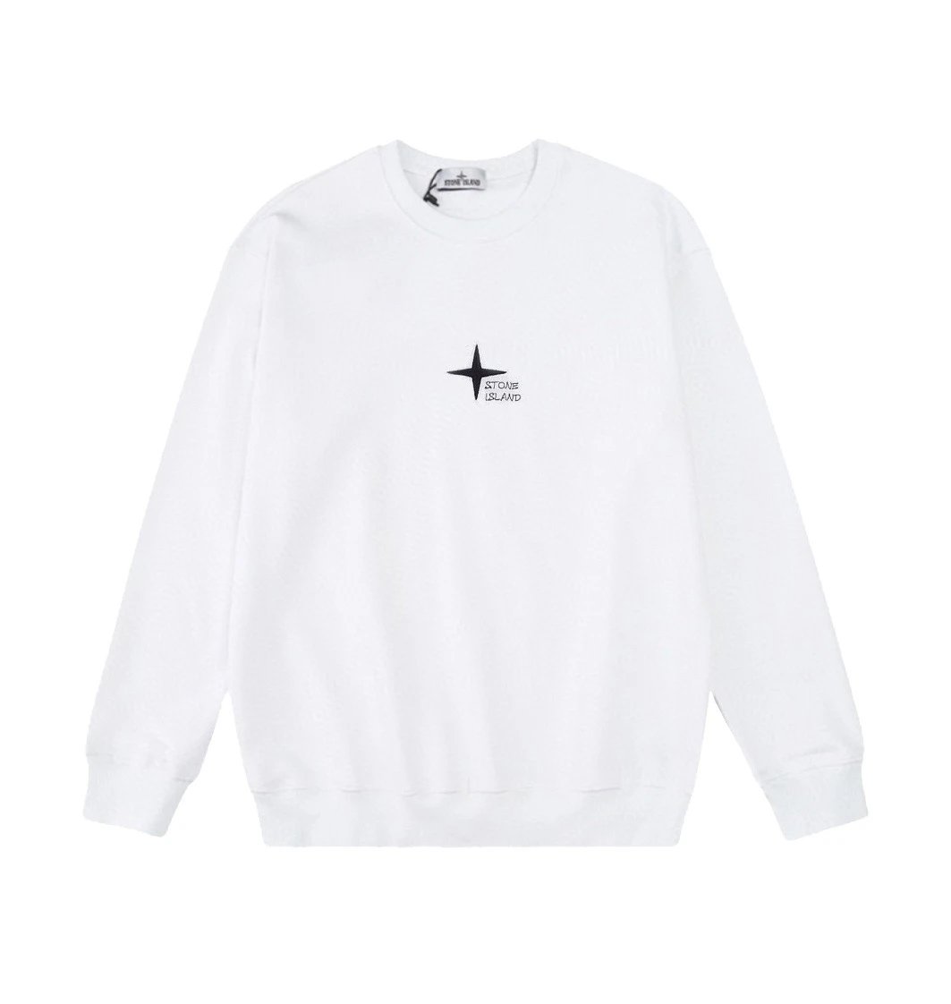 Stone Island Eclipse Print Crewneck Sweatshirt White - 12