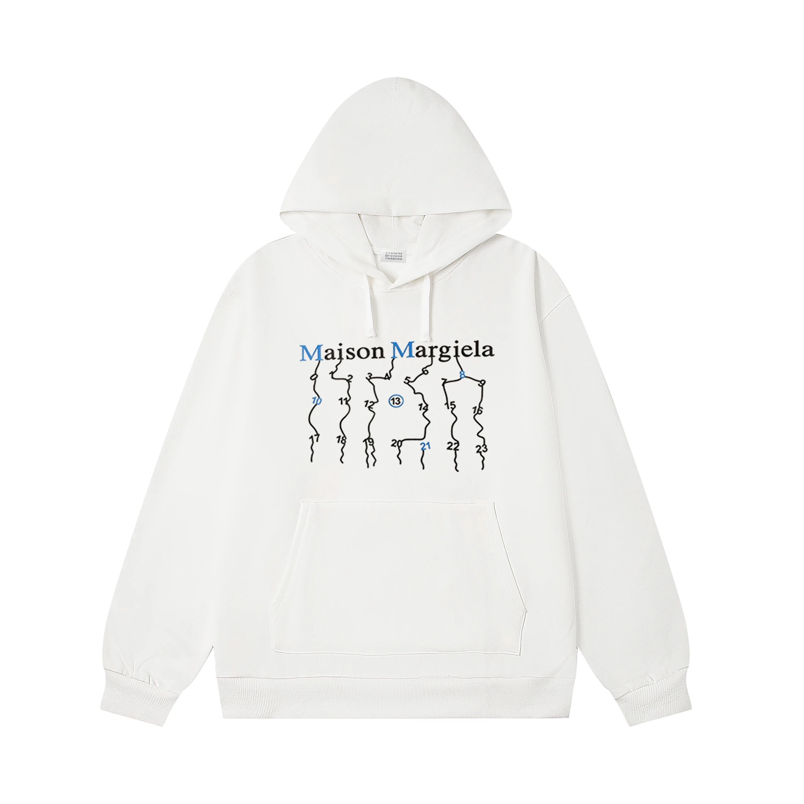 Maison Margiela Hoodie White Sketch
