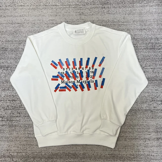 Maison Margiela Hoodies & Sweatshirts Crewneck sweatshirt with numeric graphic print product detail image 2