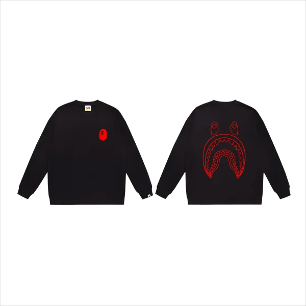 A Bathing Ape x Stussy Camo Ape Head Crewneck Sweatshirt White Hoodie - 13