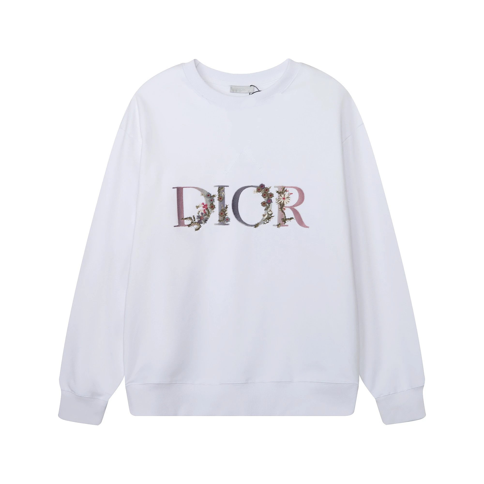 [DX16-1] Autumn and Winter New Classic Letter Embroidered Casual Loose Hoodie Round Neck Sweatshirt