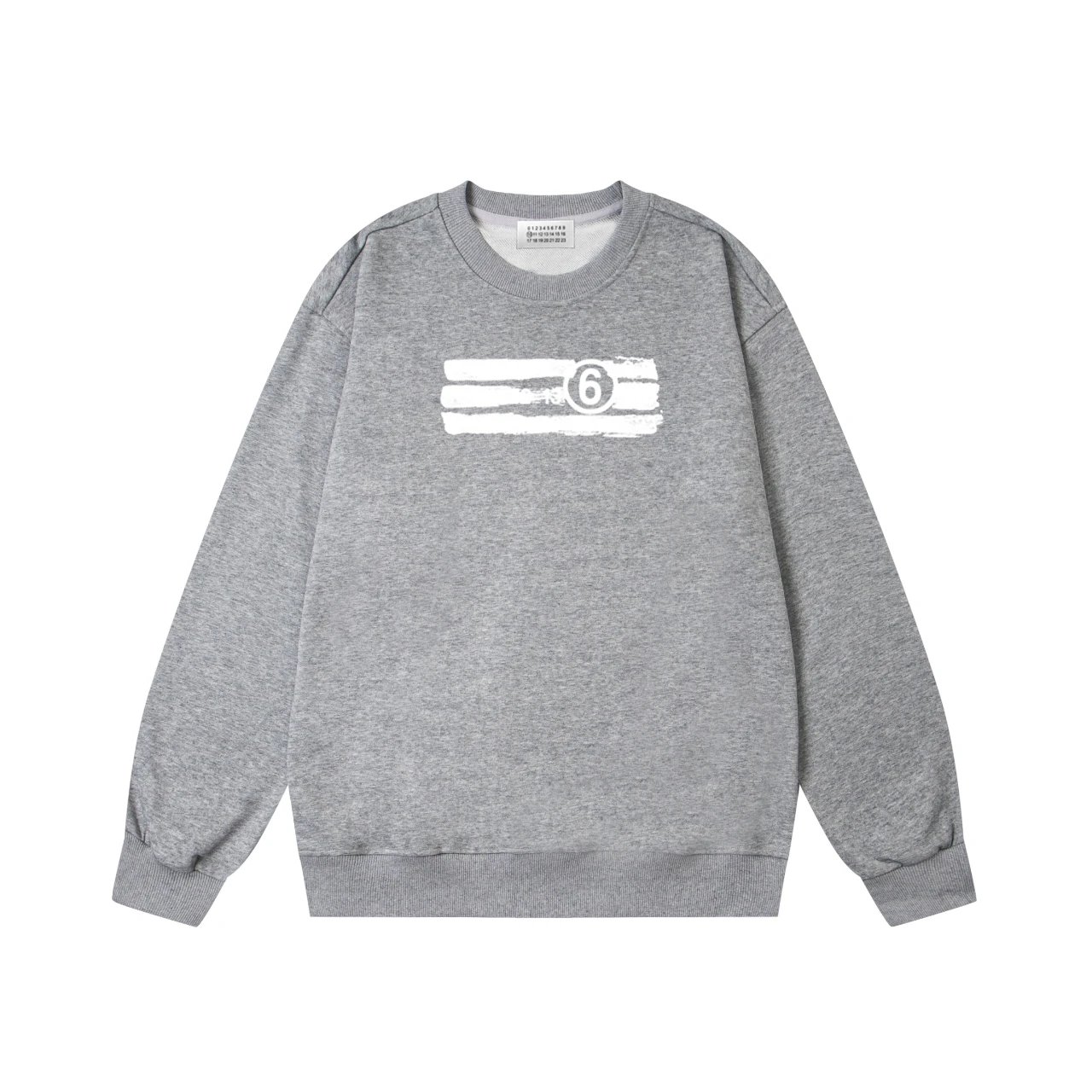 MM6 Maison Margiela Logo Crewneck Sweatshirt Grey