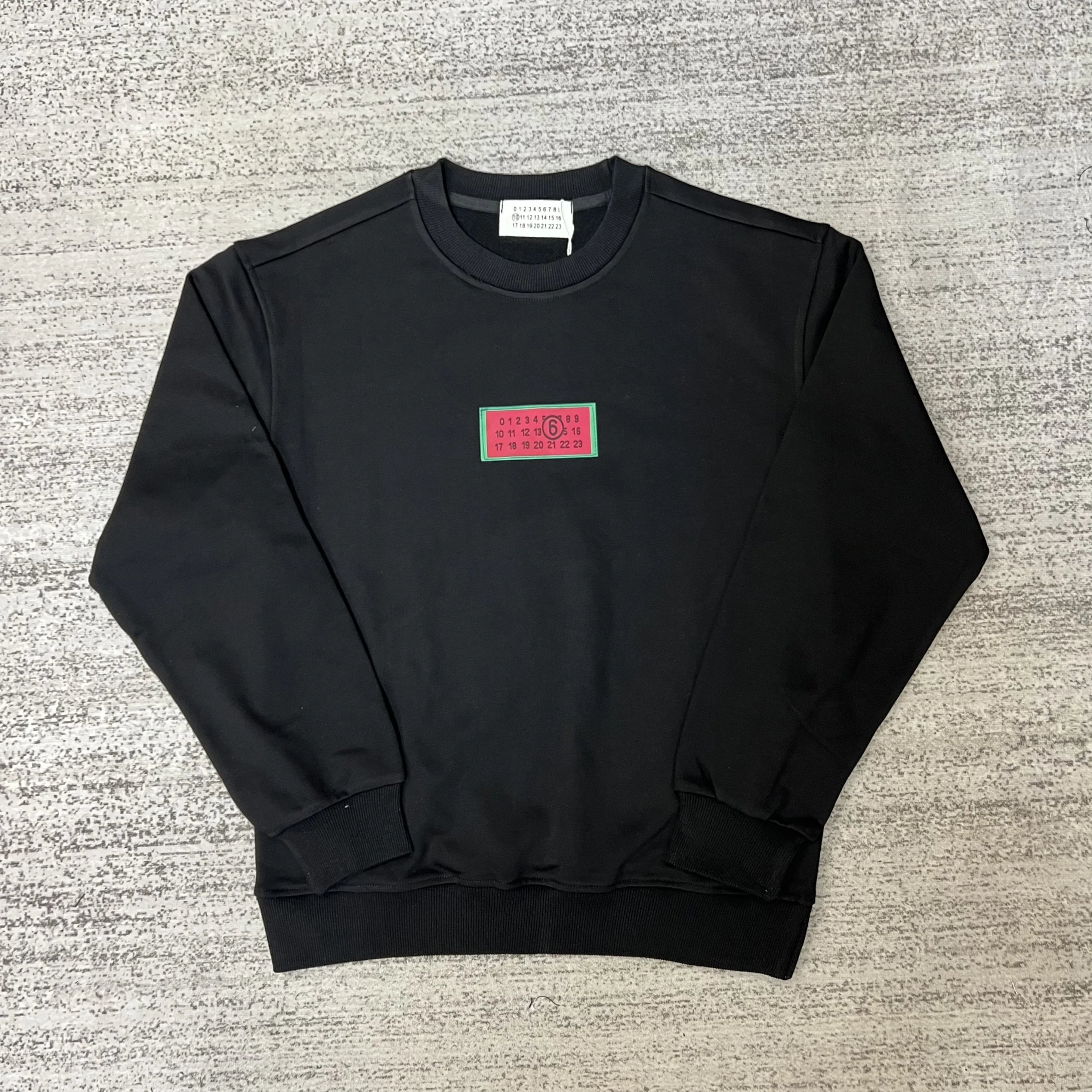Supreme x Maison Margiela Number Grid Crewneck Black Hoodie - 27
