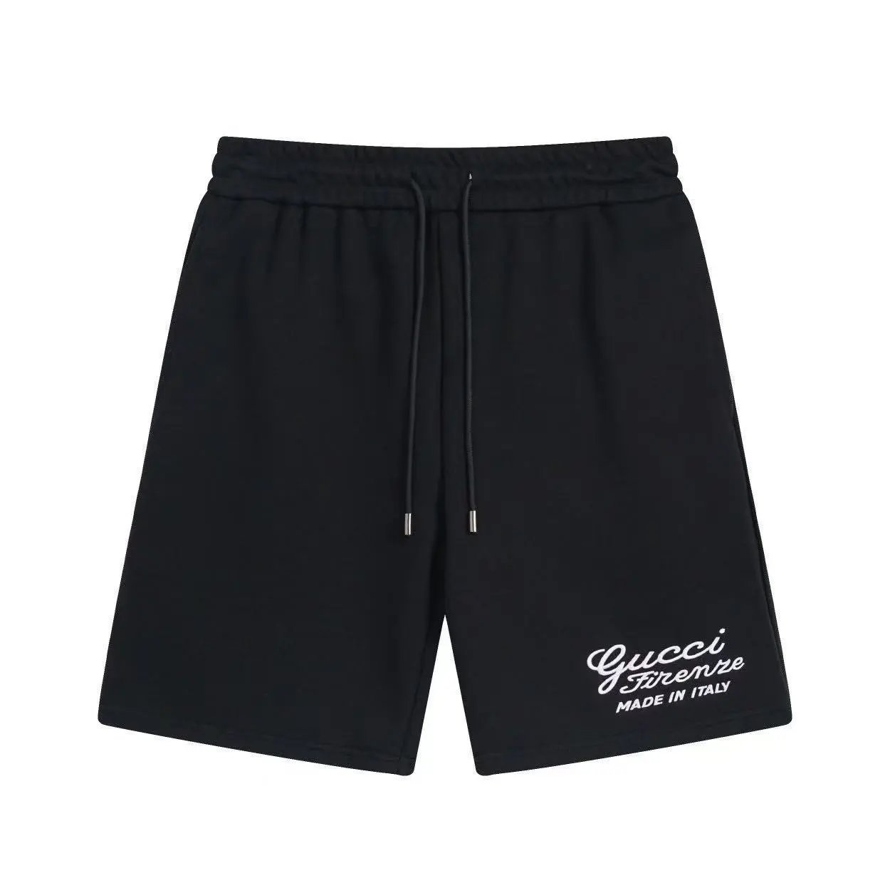 Gucci Firenze Script Logo Sweat Shorts Black White