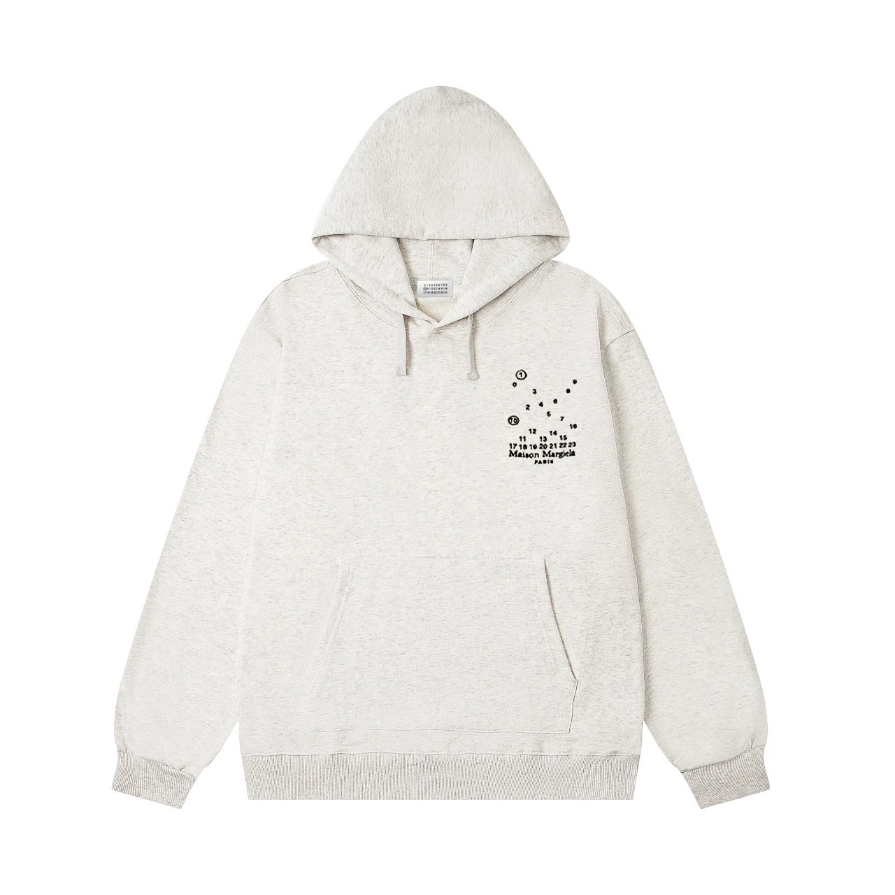 Maison Margiela Numbers Scatter Graphic Hoodie Cream