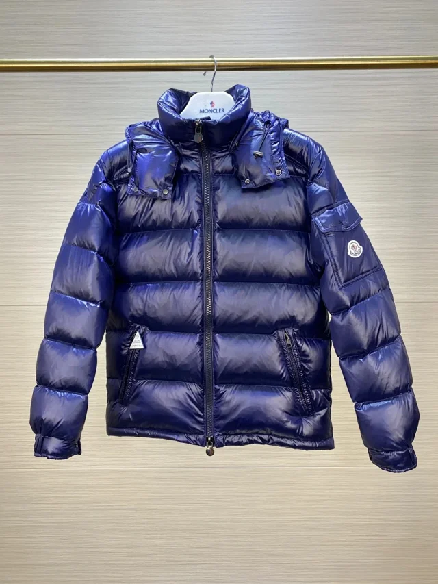 Moncler Down Jackets Hooded glossy quilted puffer jacket product detail image 6