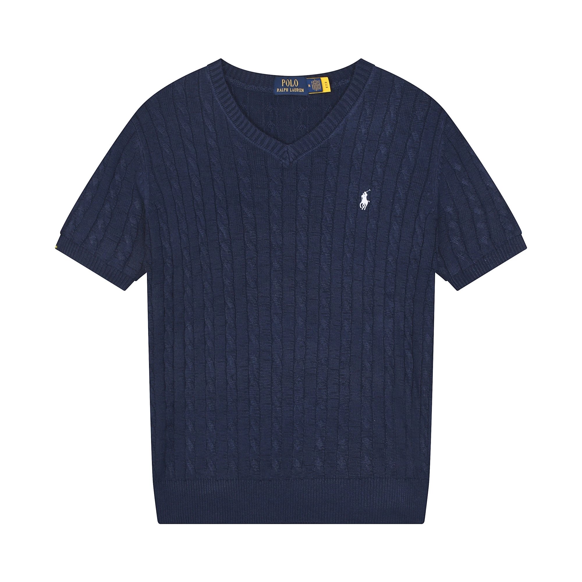 Polo Ralph Lauren Cable Knit VNeck Navy