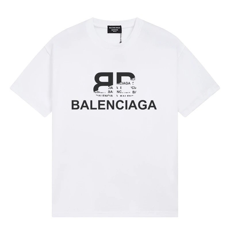 Balenciaga BB Monogram Repeat Logo Tee White