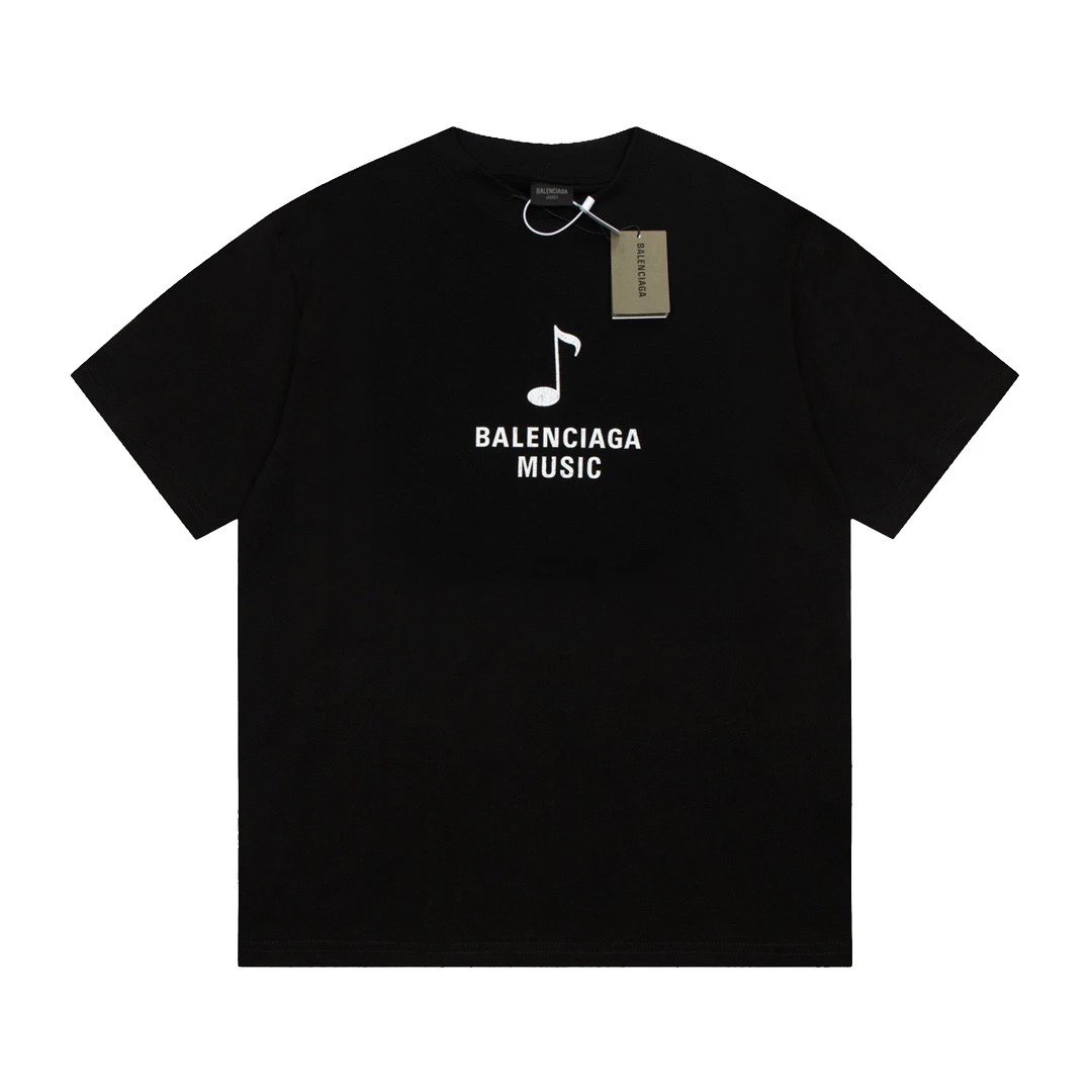 Balenciaga Music Note Logo Tee Black
