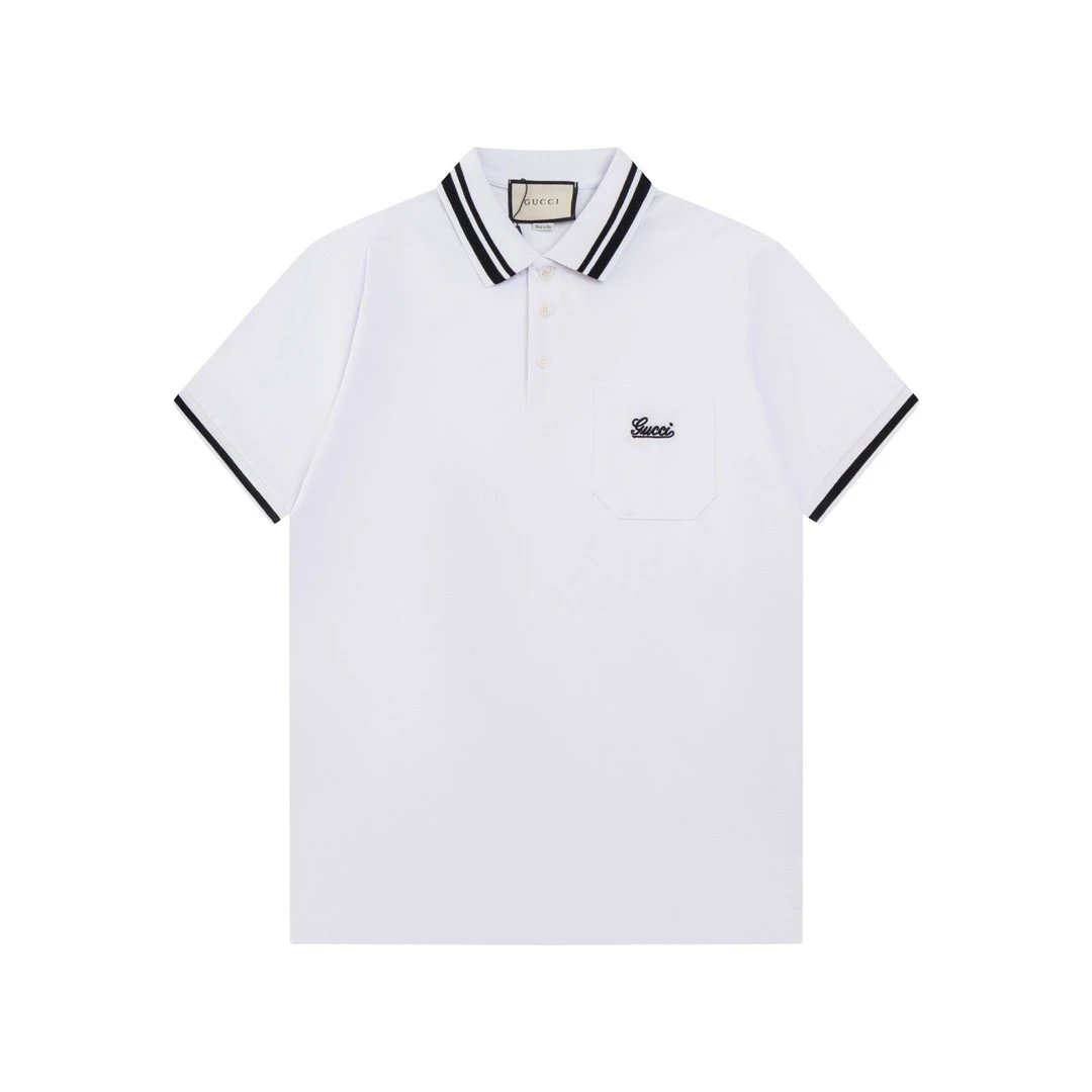 Gucci Script Logo Polo Shirt White