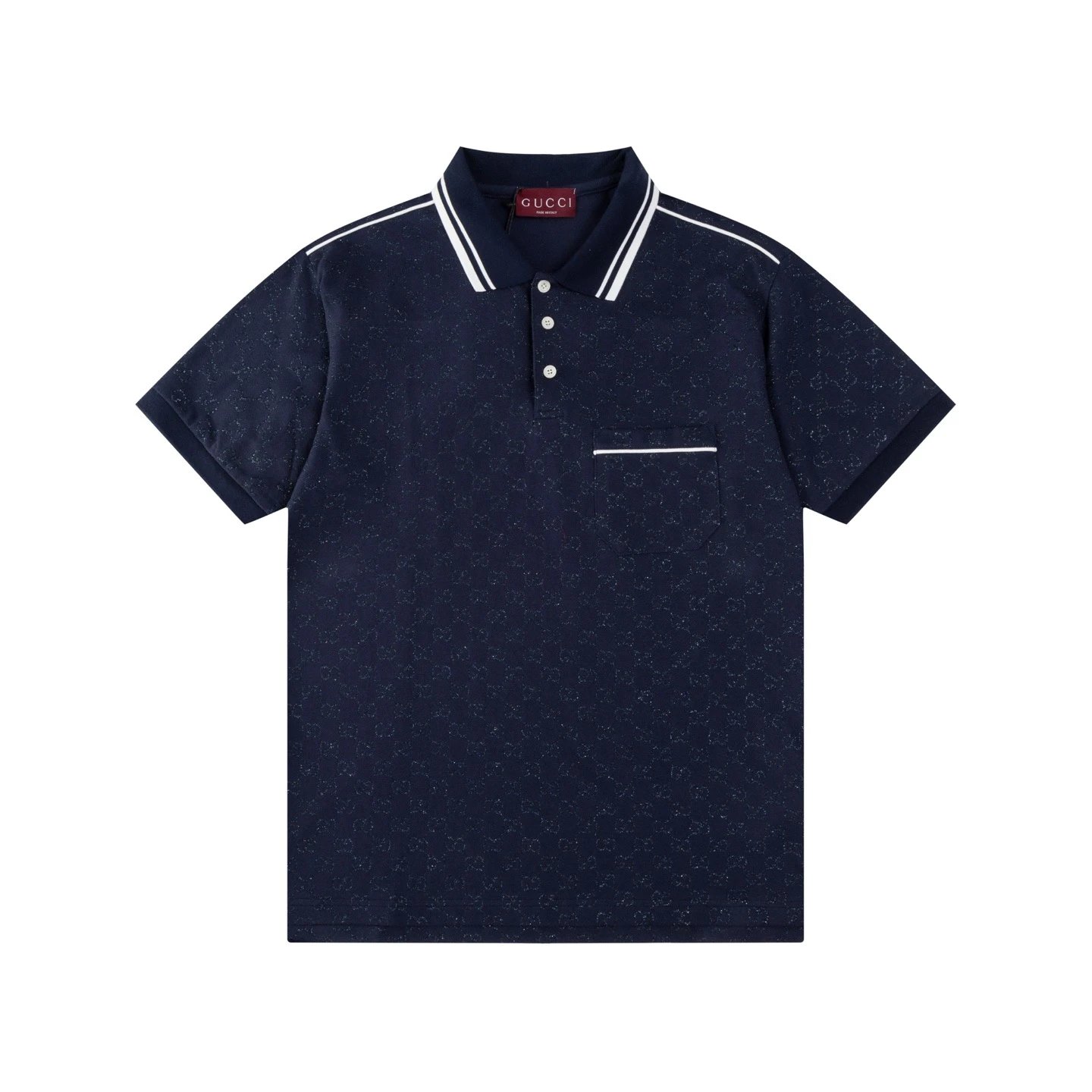 Gucci GG Monogram Jacquard Polo Navy