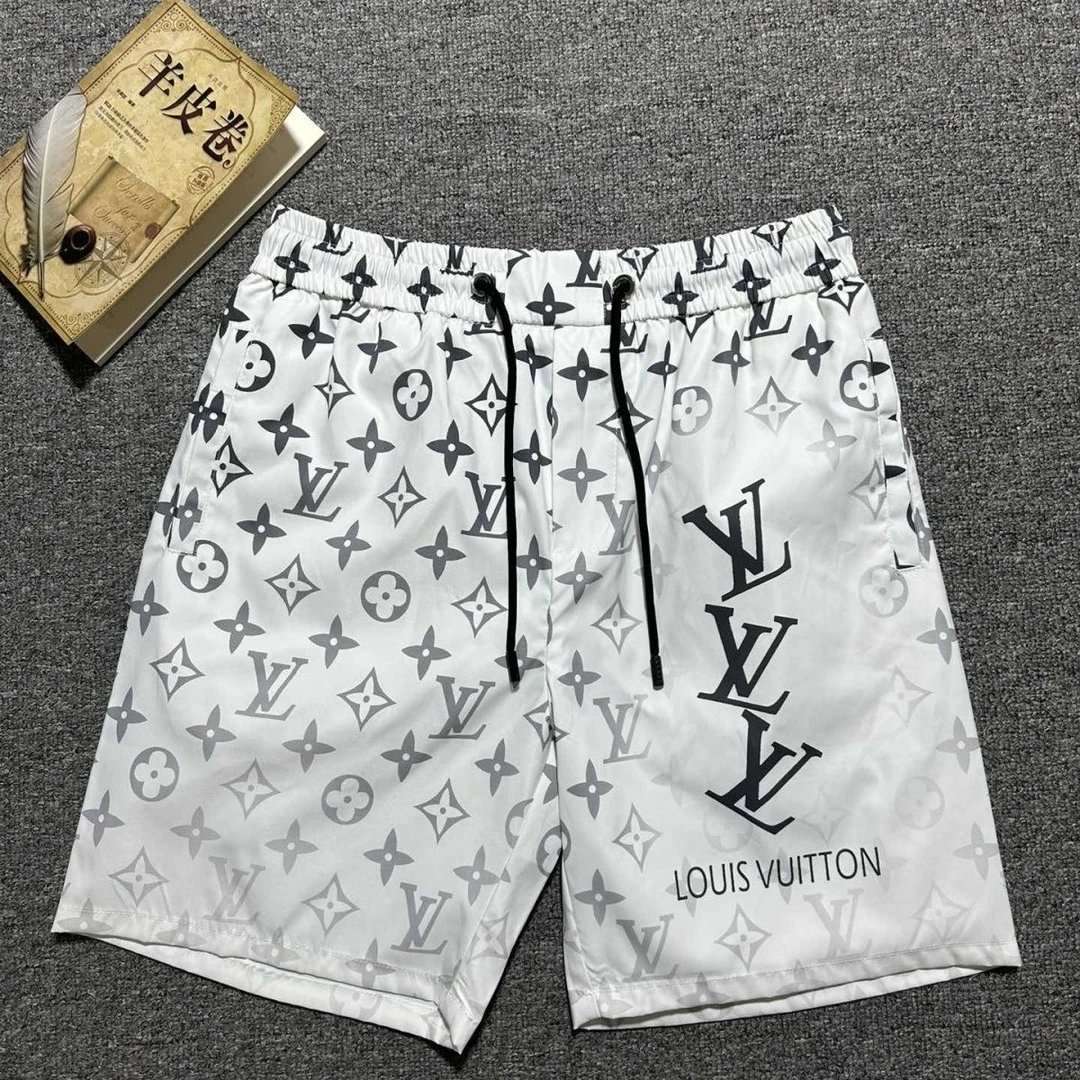 Louis Vuitton LV Monogram Logo Swim Shorts White/Grey