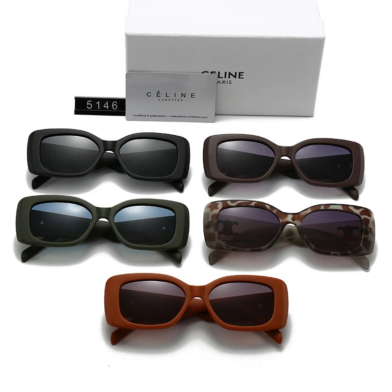 Celine Round Frame Black Sunglasses - 5