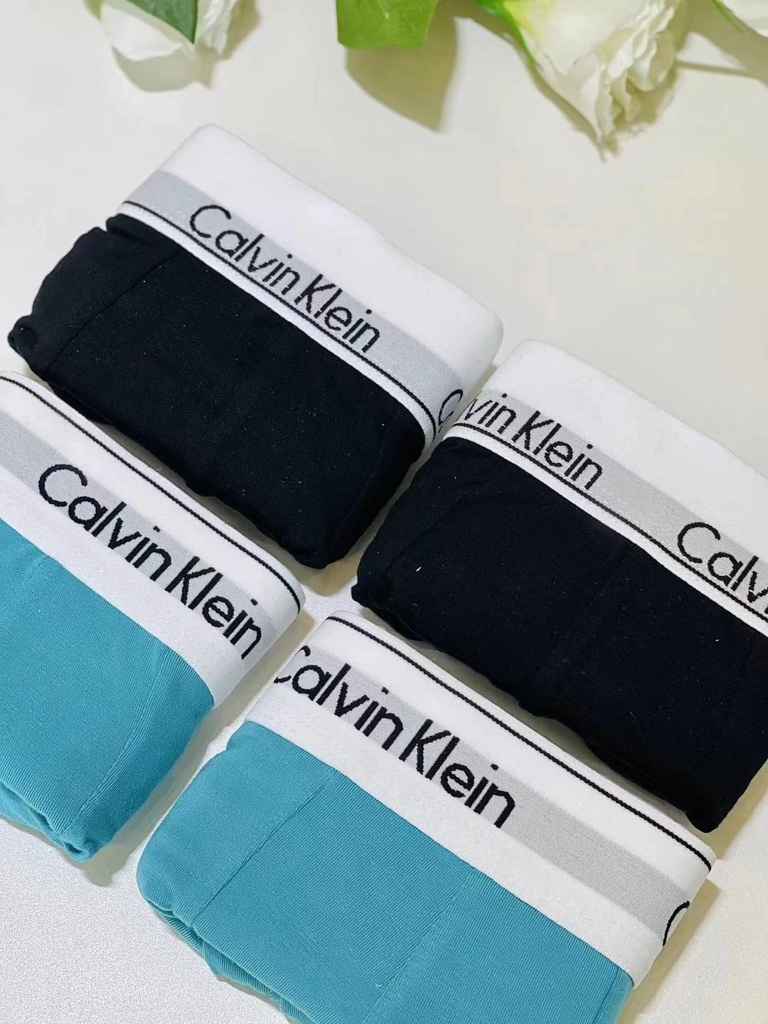 Calvin Klein Modern Air Black and Turquoise Boxer Briefs - 3